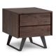 Simpli Home - Lowry Side Table - Distressed Charcoal Brown