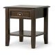 Simpli Home - Burlington End Table - Mahogany Brown