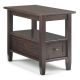 Simpli Home - Warm Shaker Narrow Side Table - Tobacco Brown