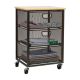 Mind Reader - Cart with Drawers, Laundry Organizer, Storage, Bathroom, Kitchen, Metal Mesh, 15.75