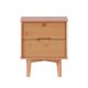 Walker Edison - Mid-Century Modern Solid Wood 2-Drawer Nightstand - Natural Pine
