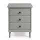 Walker Edison - Transitional Solid Wood 3-Drawer Nightstand - Grey