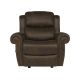 ProLounger - Di'Onna Extra Large Distressed Faux Leather Rocker Reclining Chair - Saddle Brown