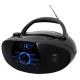 Jensen - Portable AM/FM Stereo CD Player with Bluetooth - Black