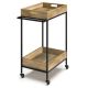 Simpli Home - Simons SOLID MANGO WOOD Industrial Contemporary 24 inch Wide Bar Cart - Natural