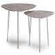 Simpli Home - Shelton 2 Piece Metal Nesting Table - Nickel