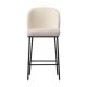 CorLiving - Luxury Boucle Counter Height Bar Stools (Set of 2) - White