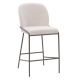 CorLiving - Blakeley Fabric Counter Height Barstool - Light Grey