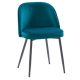 CorLiving - Ayla Velvet Upholstered Side Chair - Teal