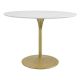 OSP Home Furnishings - Flower Dining Table - White/Brass