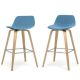 Simpli Home - Randolph Bentwood Counter Height Stool (Set of 2) - Medium Blue