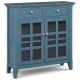 Simpli Home - Acadian Entryway Storage Cabinet - Distressed Coastal Blue
