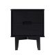 Walker Edison - Modern Solid Wood Two-Drawer Nightstand - Black