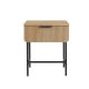 Walker Edison - Contemporary 1-Drawer Side Table - Coastal Oak