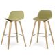 Simpli Home - Randolph Bentwood Counter Height Stool (Set of 2) - Acid Green