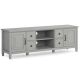 Simpli Home - Connaught SOLID WOOD 72 inch Wide TV Stand in Fog Grey For TVs up to 80 inches - Fog Grey