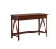Linon Home DÃ©cor - Tressa Solid Wood Desk With Drawer - Antique Tobacco Brown