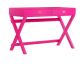 Linon Home Décor - Penrose Two-Drawer Campaign-Style Writing Desk - Raspberry Pink