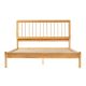 Walker Edison - Mid-Century Modern Slatted Solid Wood Queen Bedframe - Natural Pine
