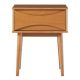 Walker Edison - Mid-Century Modern Solid Wood 1-Drawer Nightstand - Caramel