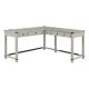 OSP Home Furnishings - Baton Rouge L-Shaped Lift Desk - Champagne Oak
