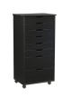 Linon Home Décor - Monte Eight-Drawer Rolling Storage Cart - Black