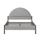 Walker Edison - Modern Upholstered Curved-Headboard Queen Bedframe - Grey