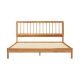 Walker Edison - Mid-Century Modern Slatted Solid Wood King Bedframe - Caramel