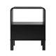Walker Edison - Modern Curved-Frame 1-Drawer Solid Wood Nightstand - Black