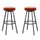 Walker Edison - Transitional Glam Swivel-Seat Barstool (2-Piece set) - Rust