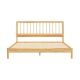 Walker Edison - Mid-Century Modern Slatted Solid Wood King Bedframe - Natural Pine