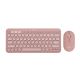 Logitech - Pebble 2 Combo Compact Wireless Scissor Keyboard and Mouse Bundle for Windows, macOS, iPadOS, Chrome - Rose