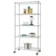 TRINITY - BASICS EcoStorage 5-Tier | 36x18x72 | Wire Shelving | NSF | w/ Wheels | - Chrome