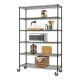TRINITY - BASICS 6-Tier | 48x18x72 | Wire Shelving | NSF | w/ Wheels | - Black