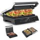 Costway - Electric Panini Press Grill Sandwich Maker with LED DisplayÂ & Removable Drip Tray - Black