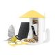 BIRDFY - Smart Wild Bird Feeder w/HD Camera, Solar Power, and AI Enabled Bird Recognition - Yellow and White