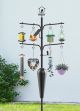 BIRDFY - Universal Outdoor Pole Station for Hanging Bird Feeders w/Anti-Squirrel Baffle - Black