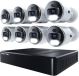 Night Owl - 12-Channel, 8-Camera Indoor/Outdoor Wired IP 4K 2TB NVR Security System - Black and White - Black/White