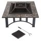 Pure Garden 33-Inch Outdoor Fire Pit, Black - Black