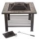 Pure Garden 30-Inch Outdoor Fire Pit, Black - Black