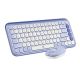 Logitech - POP ICON COMBO Compact TKL Bluetooth Keyboard and Mouse Bundle with Programmable Quiet Keys and Buttons - Lilac & Off-White