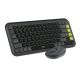 Logitech - POP ICON COMBO Compact TKL Bluetooth Keyboard and Mouse Bundle with Programmable Quiet Keys and Buttons - Graphite & Lime