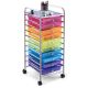 Costway - 10 Drawer Rolling Storage Cart Scrapbook Paper Office School Organizer - Multicolor