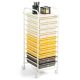 Costway - 10 Drawer Rolling Storage Cart Scrapbook Paper Office School Organizer - White/Gray/Beige/Yellow