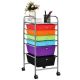 Costway - 6 Drawer Rolling Storage Cart Scrapbook Paper Office School Organizer - Multicolor