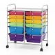 Costway - 12 Drawers Rolling Cart Storage Scrapbook Paper Studio Organizer - Multicolor
