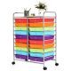 Costway - 20 Drawers Rolling Cart Storage Scrapbook Paper Studio Organizer - Multicolor