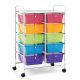 Costway - 10 Drawer Storage Cart Utility Rolling Trolley Kitchen Office Organizer - Multicolor