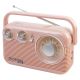 Studebaker - SB2003 Portable AM/FM Radio with Bluetooth - Rose Gold