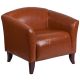 Alamont Home - Hercules Imperial Contemporary Leather/Faux Leather Reception Chair - Cognac